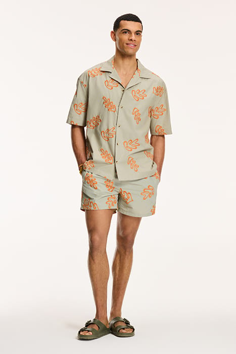 MEN SHORTSLEEVE REEF EMBROIDERY BEIGE 3