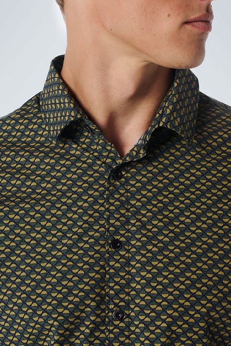 SHIRT STRETCH ALLOVER PRINTED OLIVE 6