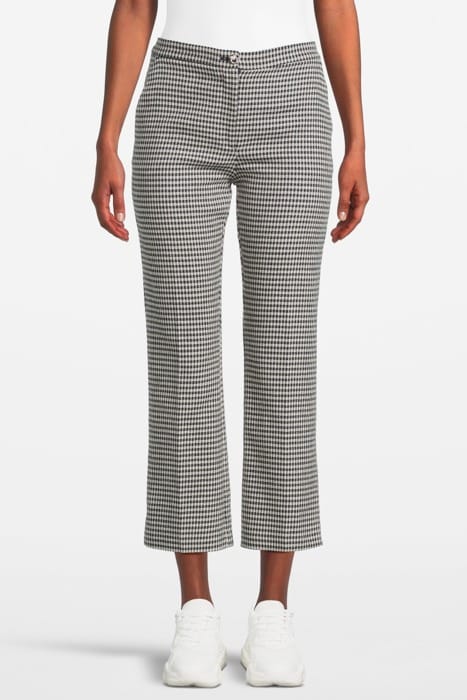 GAIO 4 PANTALONE VICHY STRETCH NAVY/ECRU 1