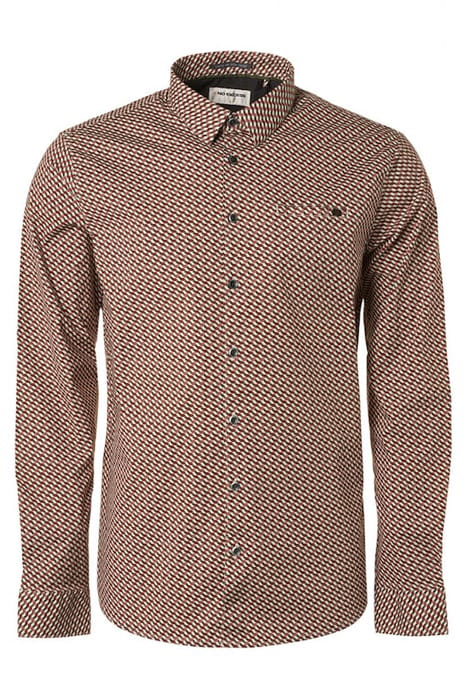 SHIRT STRETCH ALLOVER PRINTED DARK GREEN 4