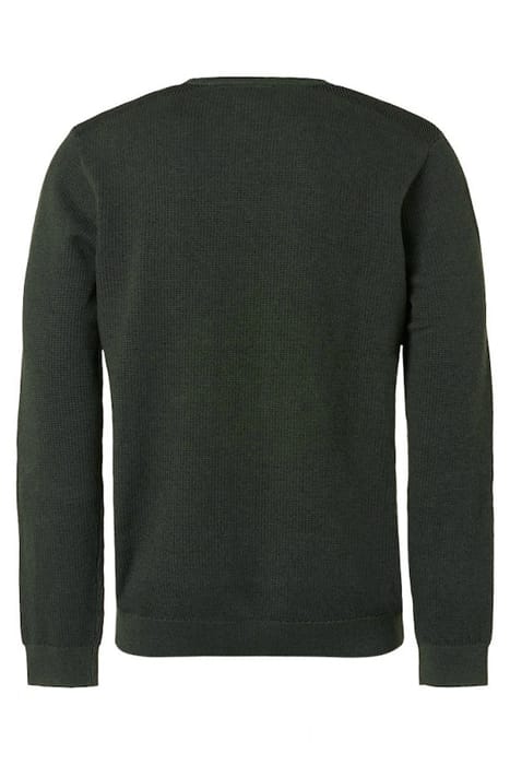 PULLOVER CREWNECK 2 COLOURED JACQUARD DARK GREEN 5