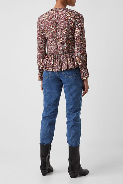 PF FAITH DRAPE LS TOP BITTER CHOC/SATSUMA 2