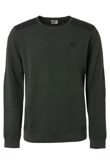 PULLOVER CREWNECK 2 COLOURED JACQUARD DARK GREEN 4