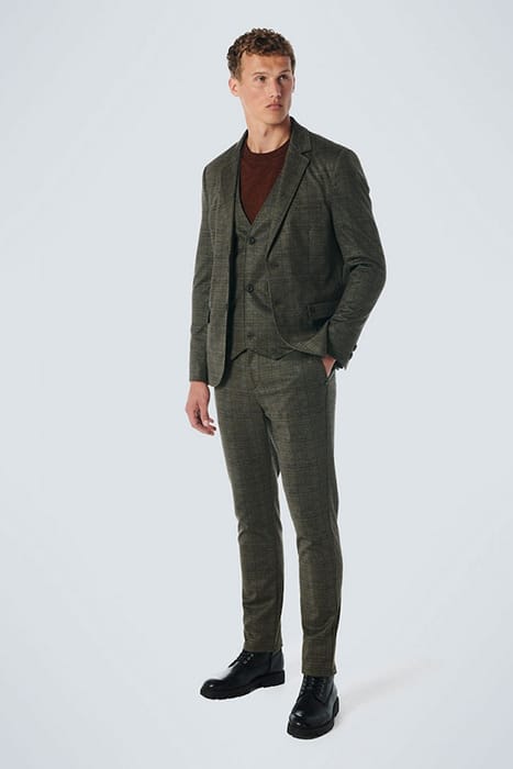BLAZER JERSEY STRETCH CHECK TAUPE 3