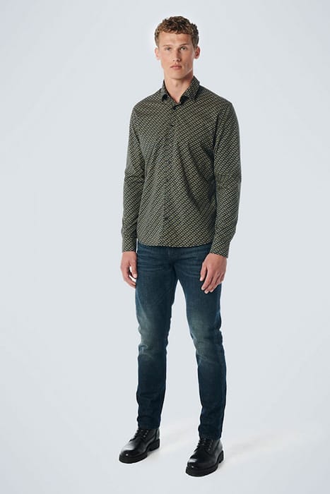 SHIRT STRETCH ALLOVER PRINTED OLIVE 3