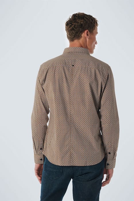 SHIRT STRETCH ALLOVER PRINTED CARAMEL 2