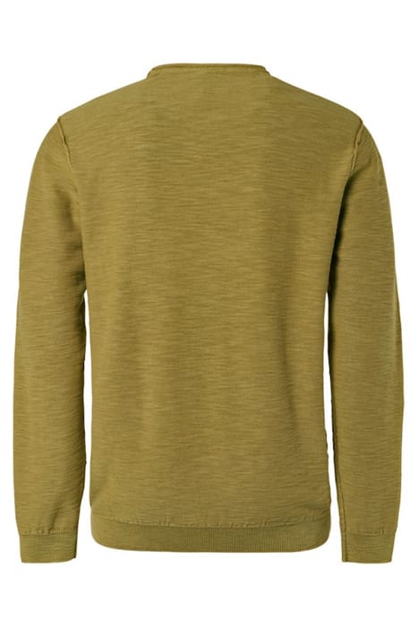 PULLOVER CREWNECK GARMENT DYED + STONE WASHED OLIVE 5