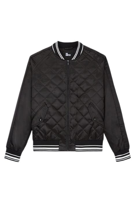 TIGER EMBROIDERED BOMBER BLACK 1