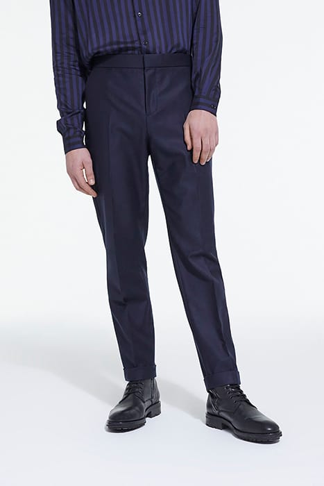 SUIT TROUSERS WITH ELASTIC BELT NAVY 1