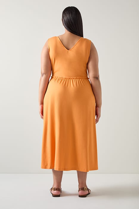 DR CLAUD MIDI JERSEY DRES BURNT ORANGE 2