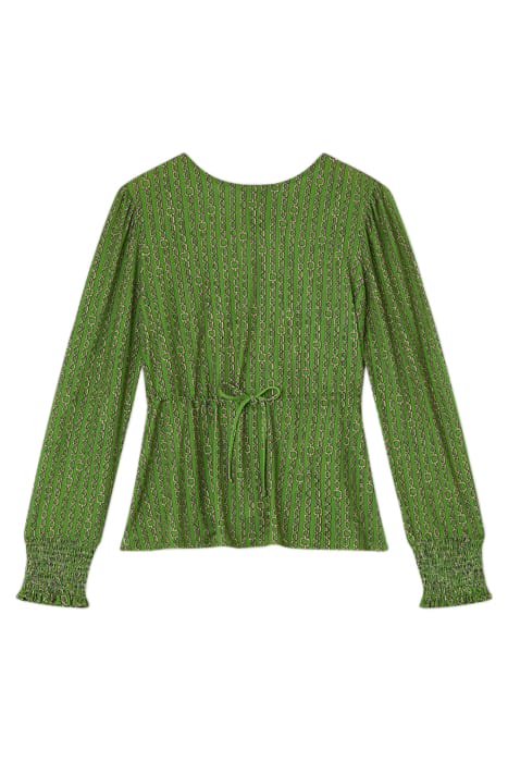 TJ ELLIE JERSEY PRINT TOP GREEN 4
