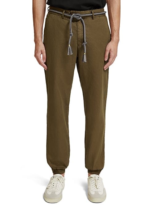 SEASONAL - RELAXED FIT GARMENT-DYED LINEN-BLEND CHINO JOGGER 1