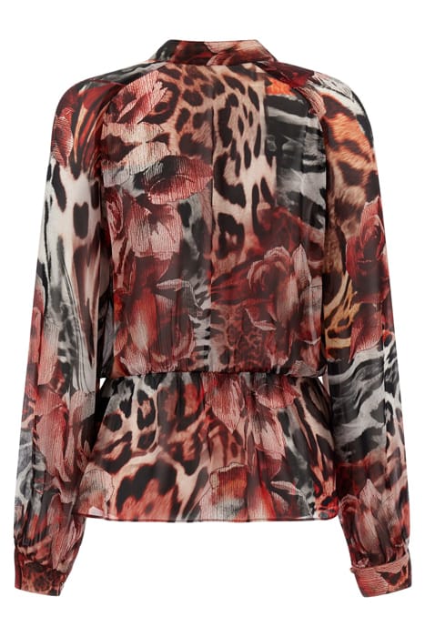 MARCIANO BY GUESS LEOPARD ROSE BLOUSE LEOPARD ROSE PRINT 5