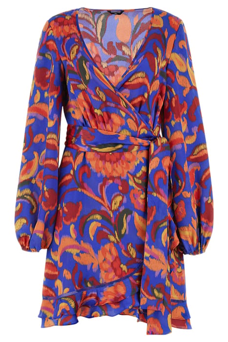 MARCIANO BY GUESS BETTY BLUE WRAP DRES BETTY BLUE PRINT 3