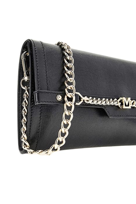 MARCIANO BY GUESS MEDIUM SATCHEL CHAIN JET BLACK CLUTCH BAG 5