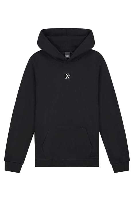 &N LOGO HOODIE BLACK 1