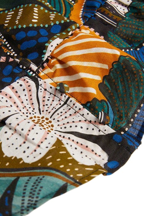 GUESS ECO SL CARINE PEPLUM TOP TROPICAL TRAVELER 8