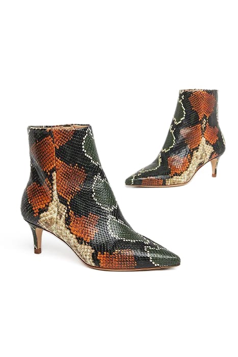TAMARA LOW POINT BOOT ORANGE/GREEN 3