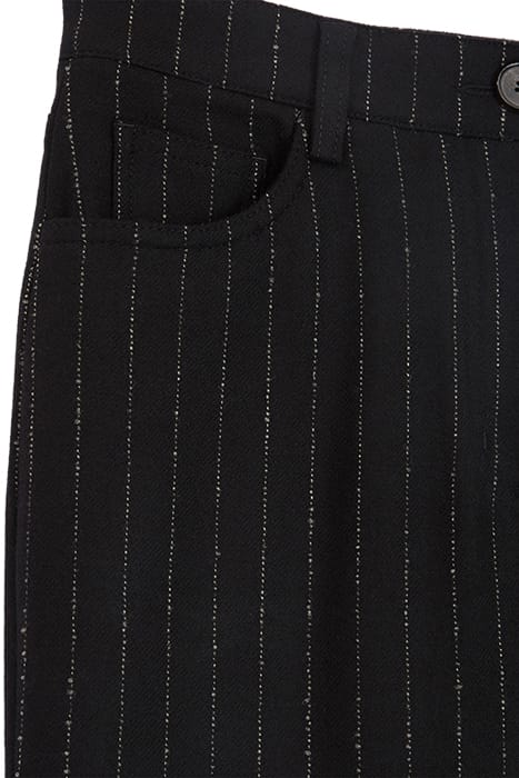 SUIT TROUSERS WITH 5 POCKET DETAILS BLACK WHITE 2
