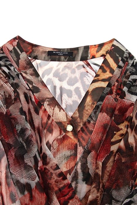 MARCIANO BY GUESS LEOPARD ROSE BLOUSE LEOPARD ROSE PRINT 8
