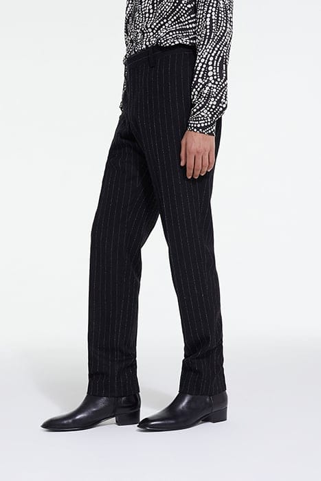 STRIPED SUIT TROUSERS BLACK WHITE 4