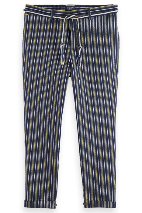 SEASONAL - LOOSE TAPERED STRIPED SEERSUCKER CHINO NAVY/ WHIT 3