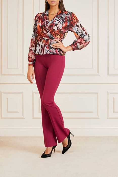 MARCIANO BY GUESS LEOPARD ROSE BLOUSE LEOPARD ROSE PRINT 3