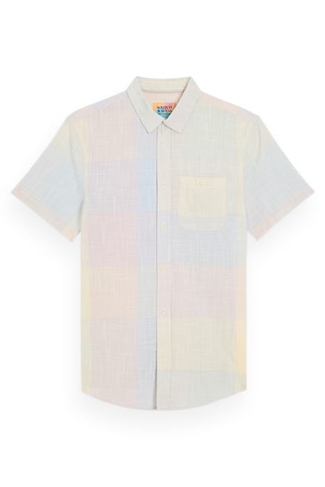 STRUCTURED CHECKED SHORT SLEEV MULTI COLOUR CHECK 4