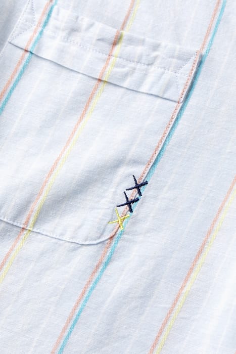 REGULAR FIT YARN-DYED STRIPE C BLUE/WHITE STRIPE 8
