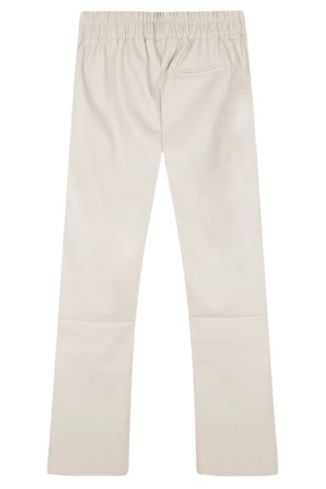 LEATHER LOOK FLARED JOGGER LIGHT SAFARI 4