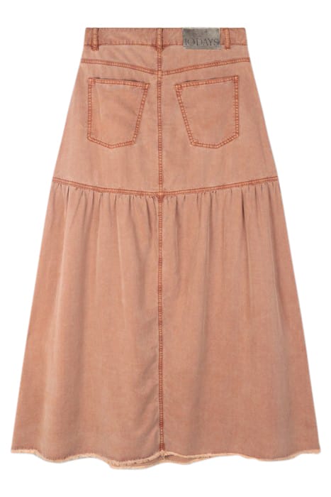 MAXI SKIRT TENCEL SADDLE BROWN 4