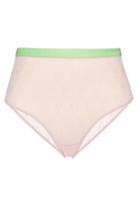 INCANTO 2 SLIP PIZZO INDEMAGLIATO JACQUARD C/LOGO PINK/GREEN 1