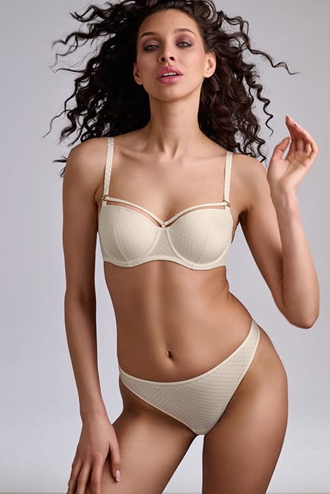 SPACE ODYSSEY CHECKERED IVORY BALCONY BRA 3