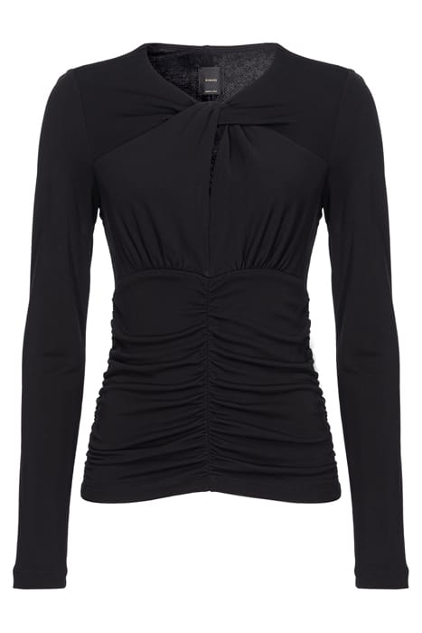 MARTELLO MAGLIA JERSEY CREPE DRAPPEGGIATO BLACK 1
