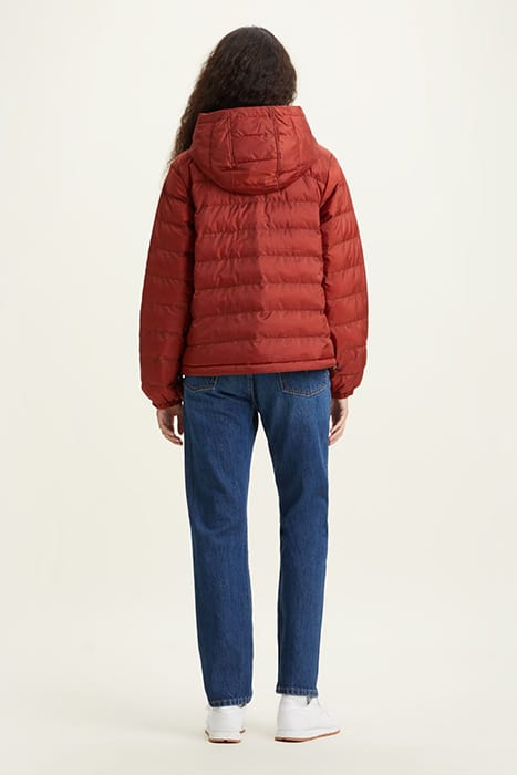 EDIE PUFFER JACKET IN CORAL 2