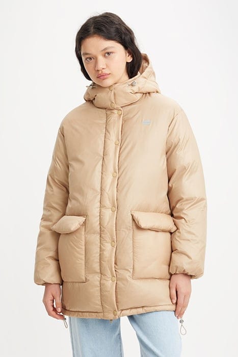LUNA PUFFER COAT IN BEIGE 1