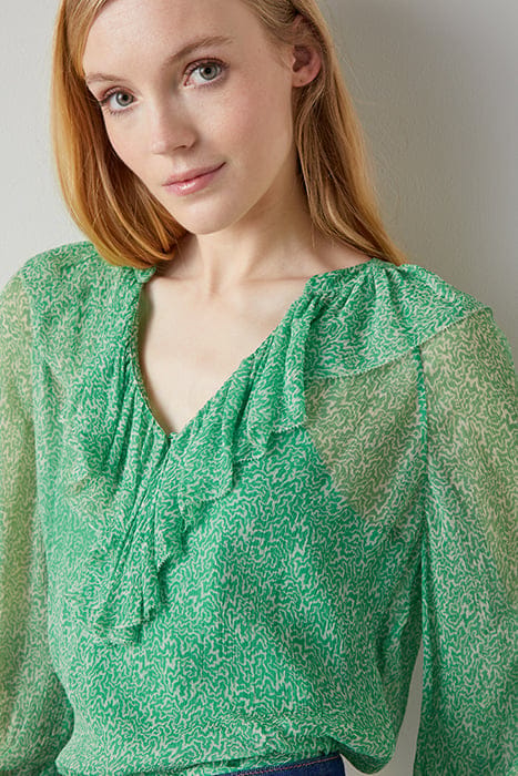ANNIE FRILL BLOUS GREEN 4