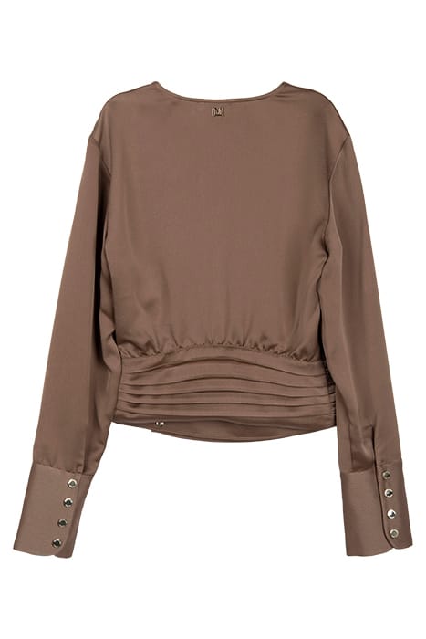 MARCIANO BY GUESS MICHELLE TOP TRUFFLE DUST BLOUSE MULTI 2
