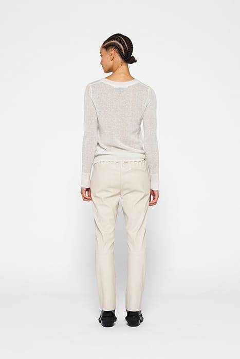 LEATHER LOOK FLARED JOGGER LIGHT SAFARI 2