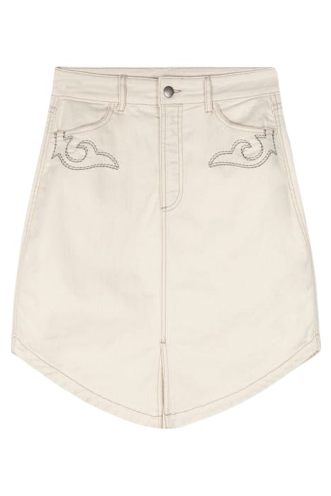 WESTERN MINI SKIRT ECRU 3