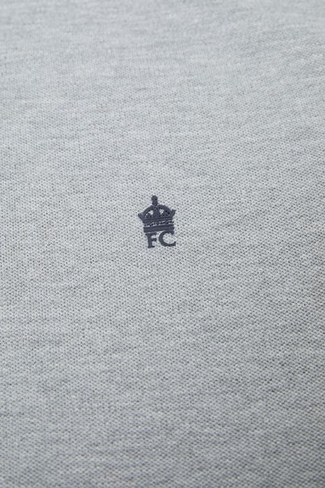 SINGLE TIPPED PIQUE POLO CHARCOAL MEL/MARINE 3