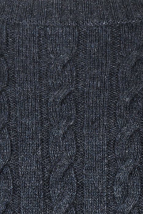 CABLE CREW NECK SWEATER NAVY 3