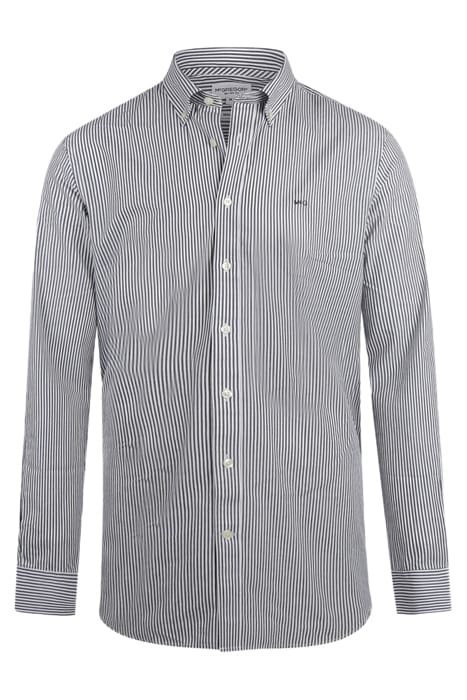 STRIPED POPLIN SHIRT NAVY 1
