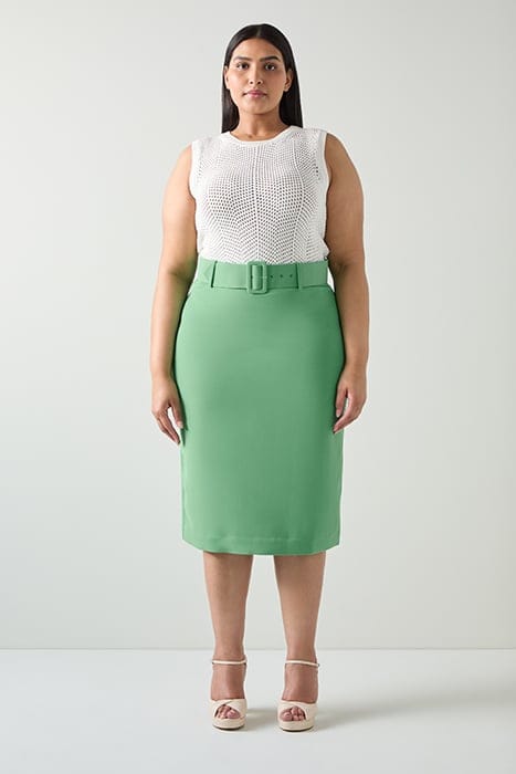 TABITHA PENCIL MIDI SKIRT GREEN 1