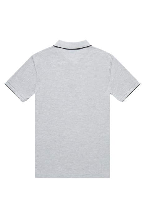SINGLE TIPPED PIQUE POLO CHARCOAL MEL/MARINE 1