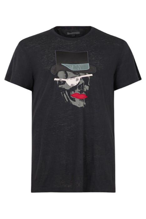SS CREW TEE - TOP HAT SKULL BLACK 4