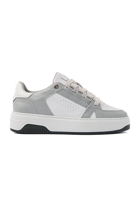 BASKET BUXTON (L) WHITE LEATHER - GREY 1