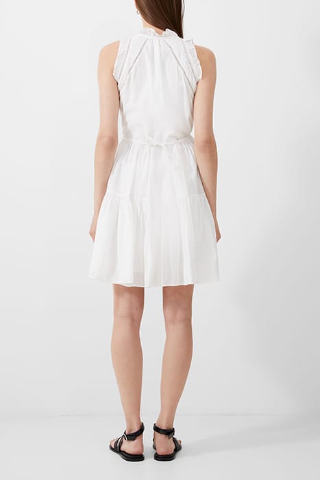 EMILY TIERED FLARED DRESS WHITE 2