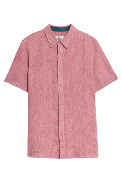 PEMBROKE  LINEN SHIRT MID RED 2