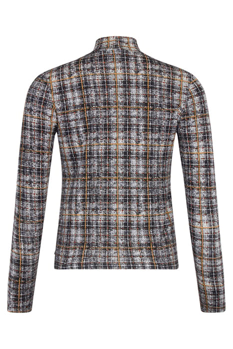 LS MOCK NECK TEE TWEED PLAID 3